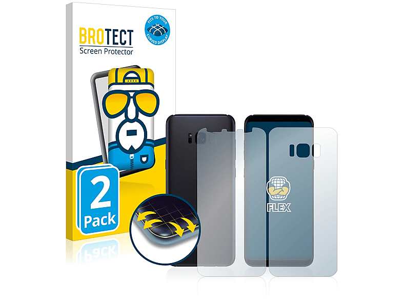 Full-Cover Schutzfolie(für Samsung Flex Curved 2x Galaxy BROTECT 3D S8)