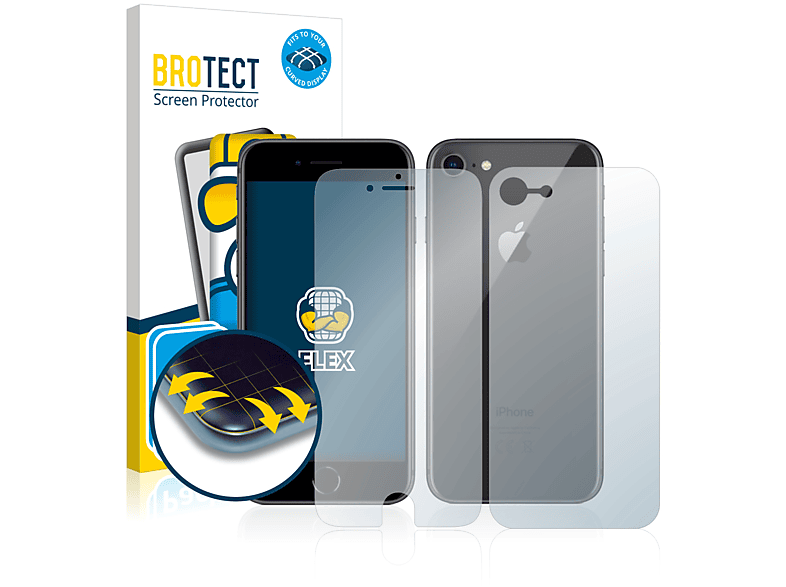 Full-Cover BROTECT Apple iPhone Schutzfolie(für Flex 3D 2x 8) Curved