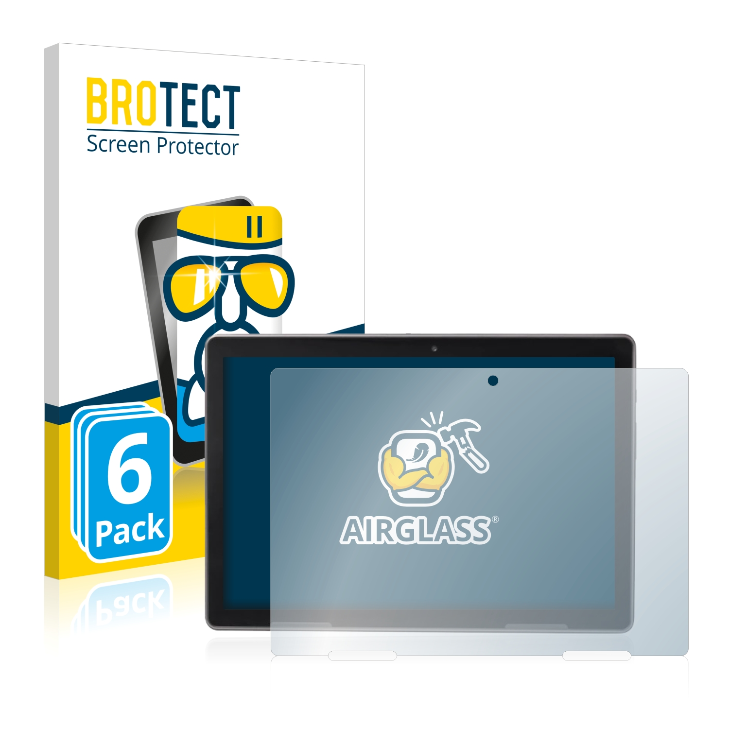 BROTECT 6x Airglass P10912) Schutzfolie(für MEDION klare Lifetab