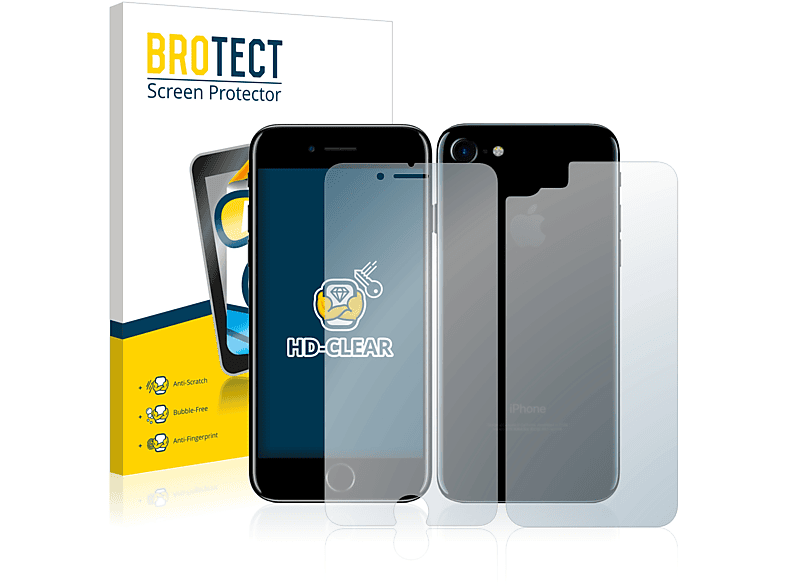 BROTECT 2x klare Schutzfolie(für Apple 7) iPhone
