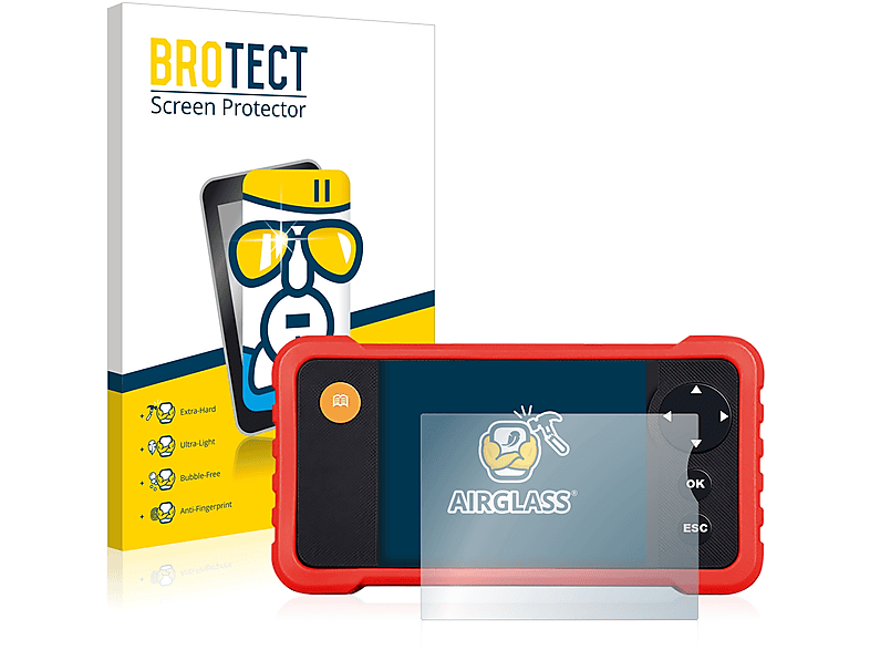 BROTECT Airglass klare Schutzfolie(für Launch Creader Professional 123 / 129 Premium)