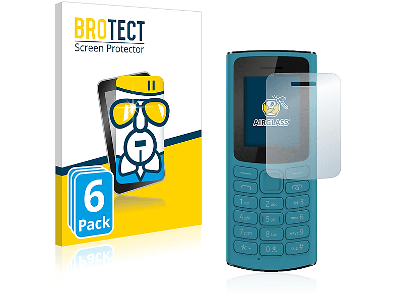 BROTECT 6x Airglass klare Schutzfolie(für Nokia 105 4G 2021)