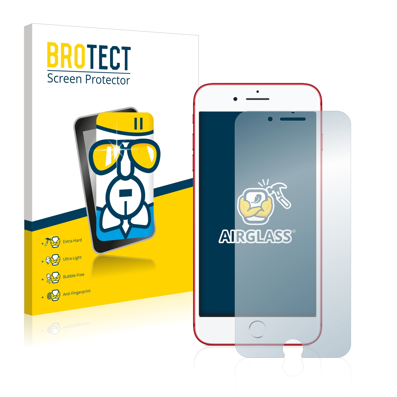 BROTECT Airglass klare Schutzfolie(für Plus iPhone Red) Apple 7