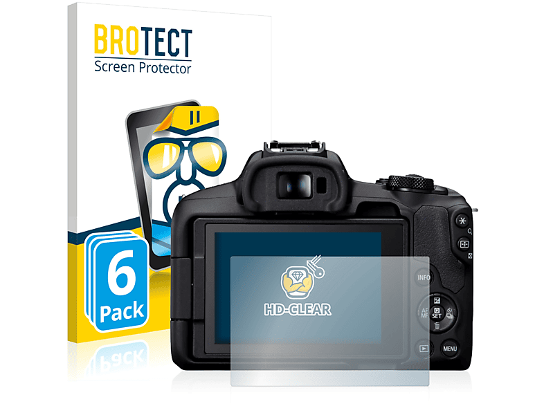 BROTECT 6x R50) Schutzfolie(für Canon EOS klare