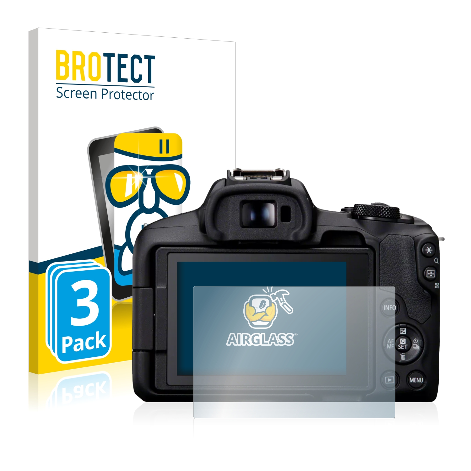 BROTECT 3x Airglass Schutzfolie(für EOS klare Canon R50)