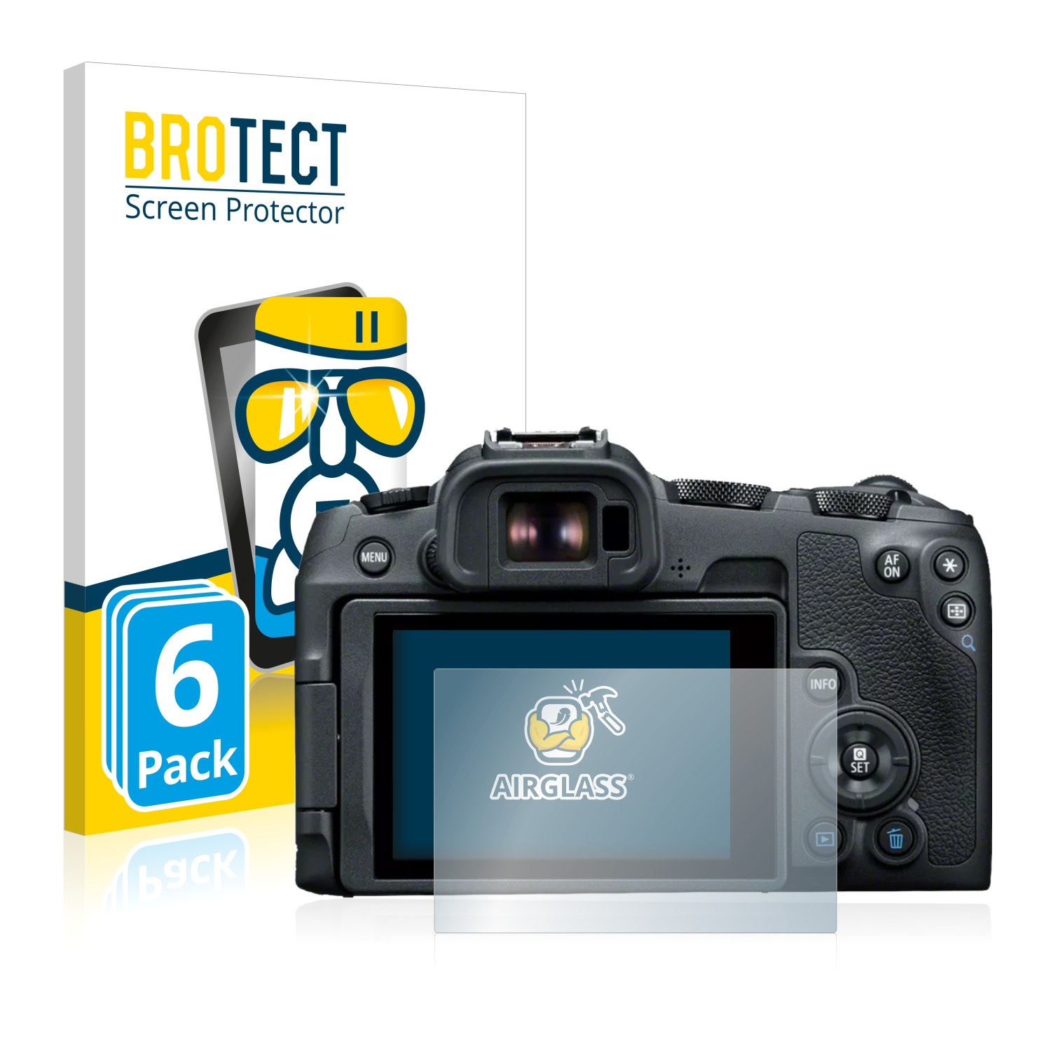 BROTECT 6x Airglass klare Schutzfolie(für Canon R8) EOS