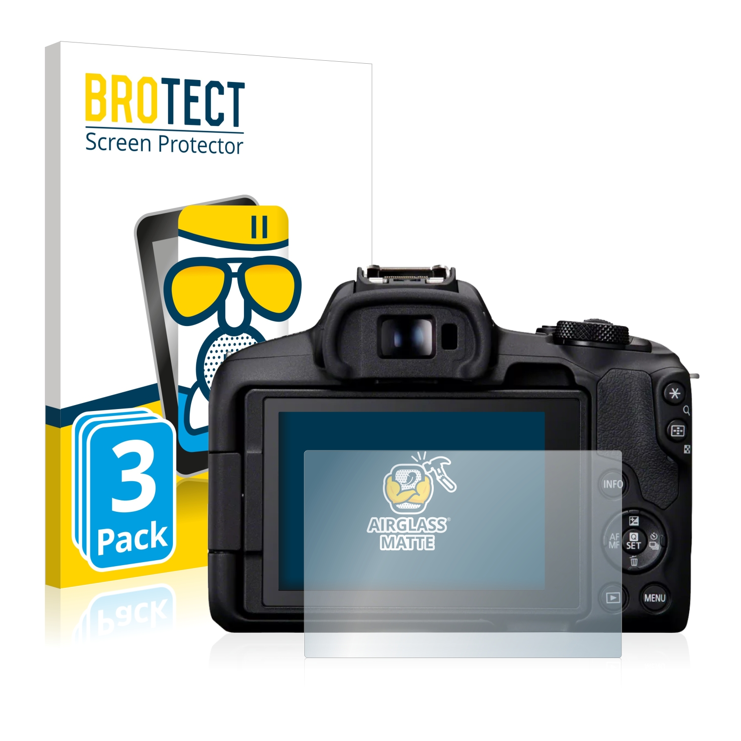 R50) BROTECT Airglass 3x matte Canon EOS Schutzfolie(für