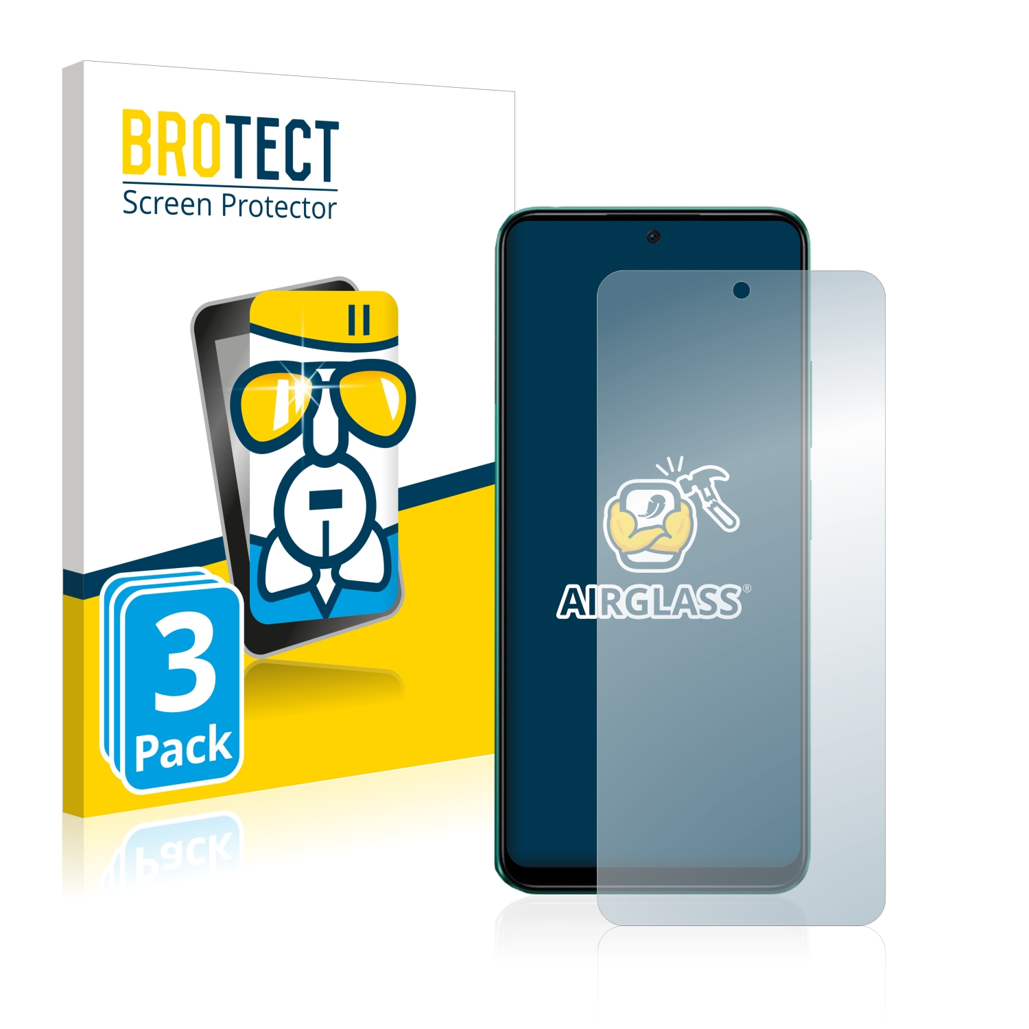 BROTECT 3x Airglass klare Schutzfolie(für Poco X5) Xiaomi