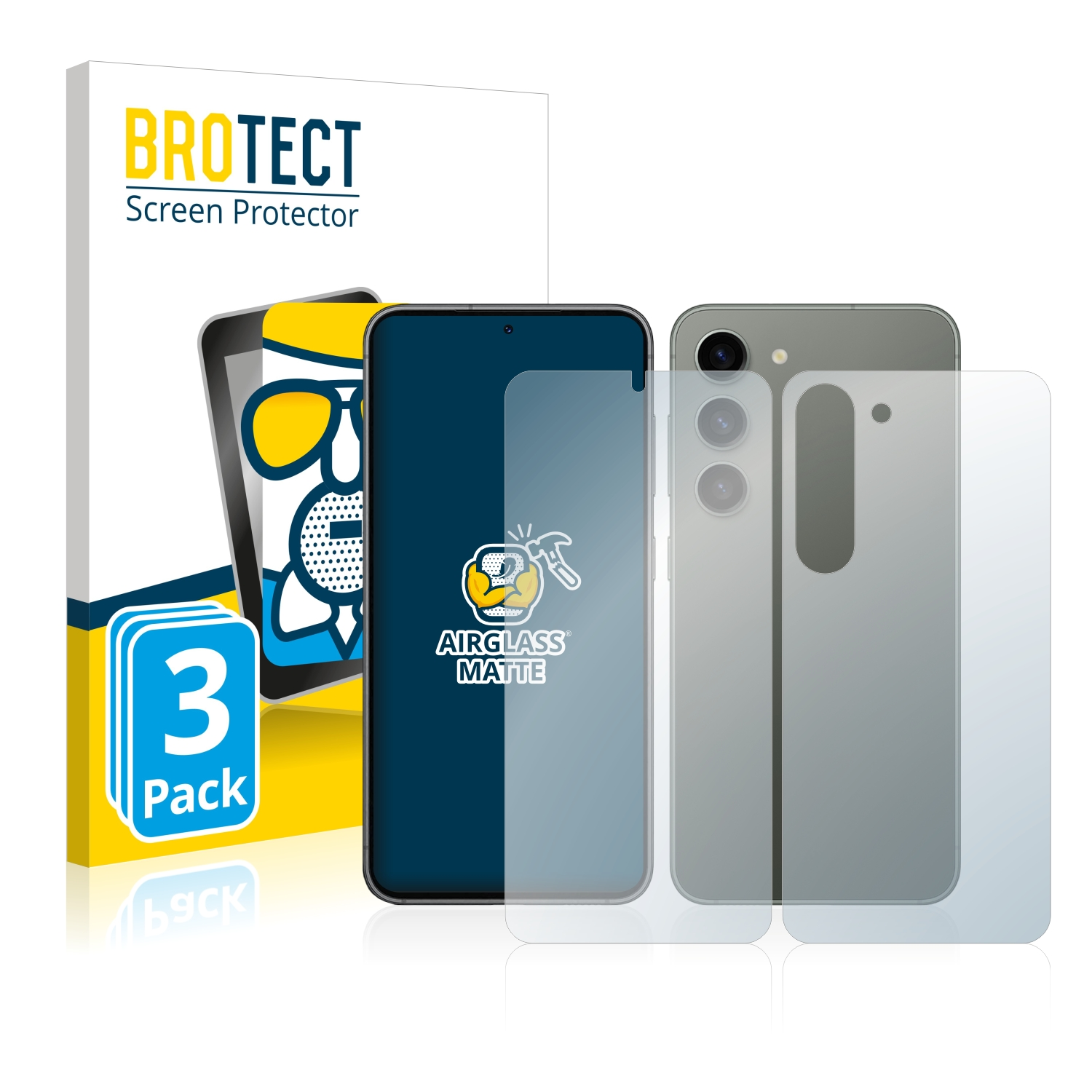 BROTECT 3x Airglass matte Galaxy Schutzfolie(für Plus) S23 Samsung