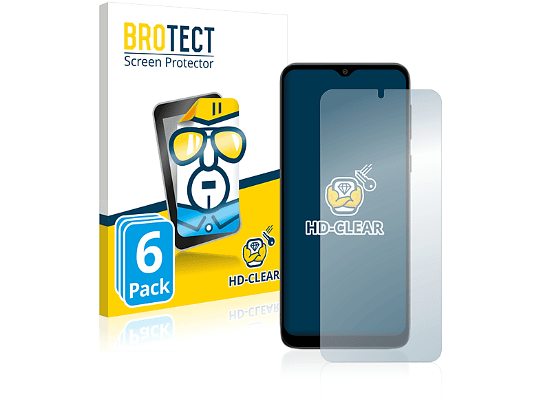 BROTECT 6x klare Schutzfolie(für Motorola Moto E13)