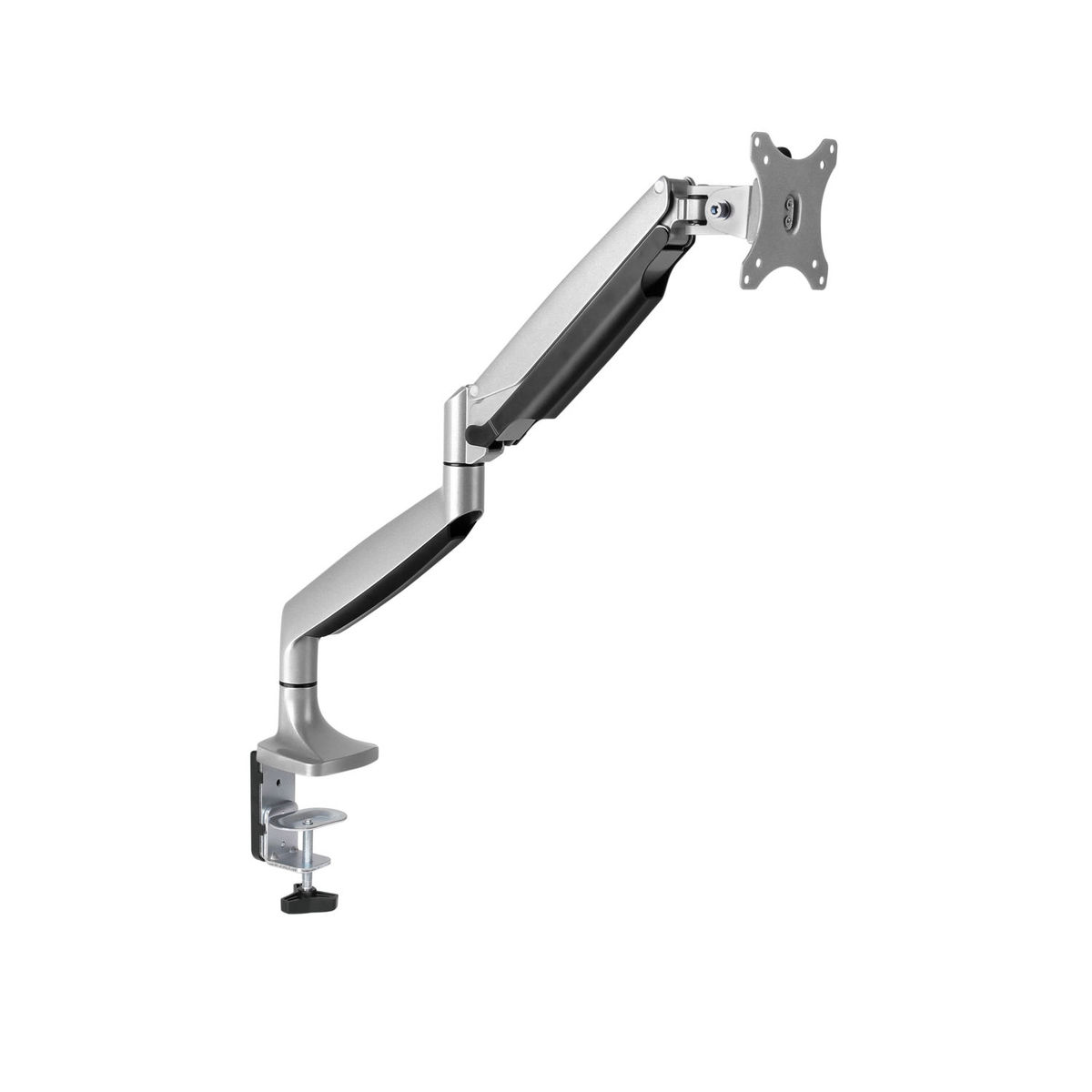 A black and silver TV wall mount with dimensions labeled in millimeters.