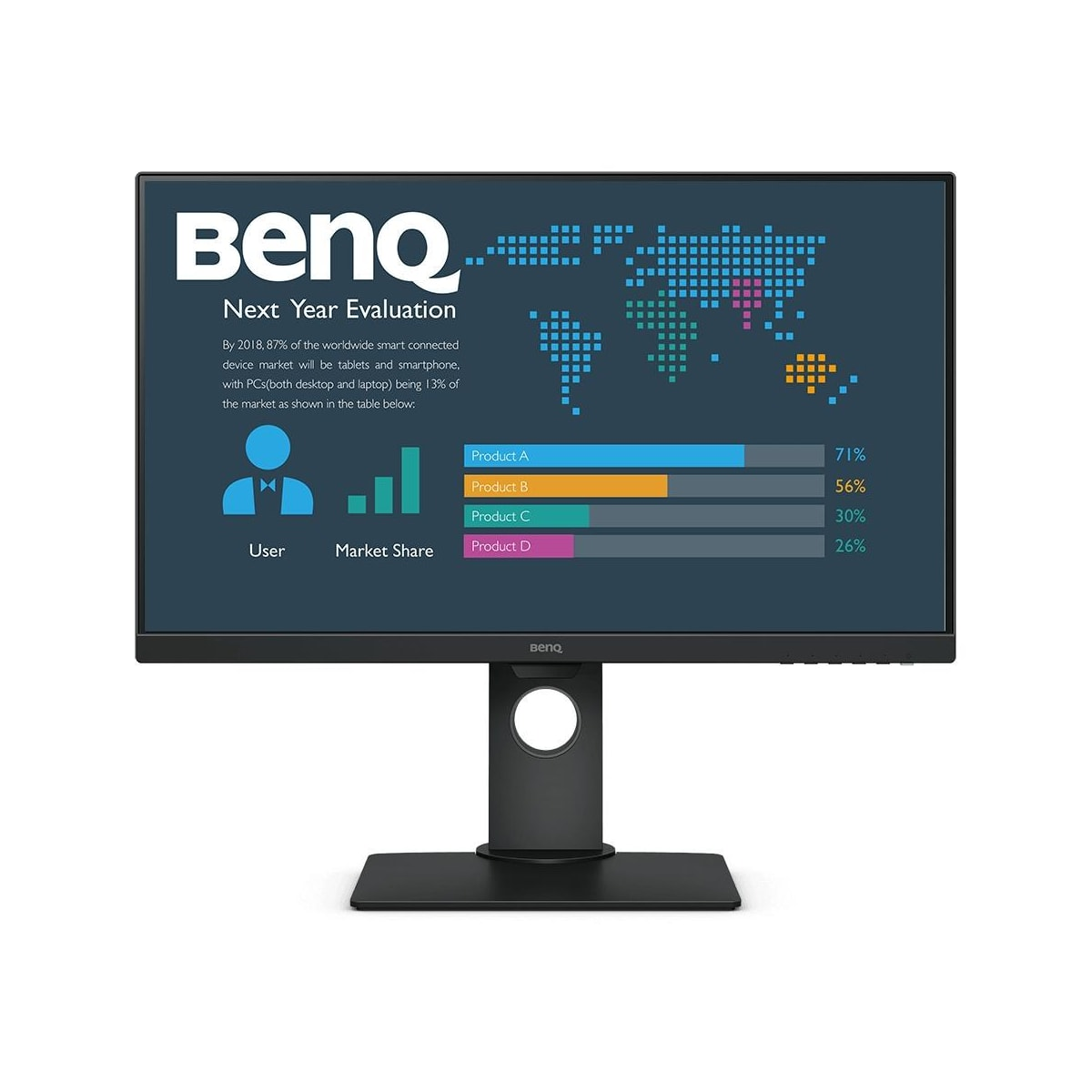 Monitor - BL2780T BENQ, 27 ", Full-HD, 5 ms, DisplayPort, HDMI 1.4, VGA, Negro