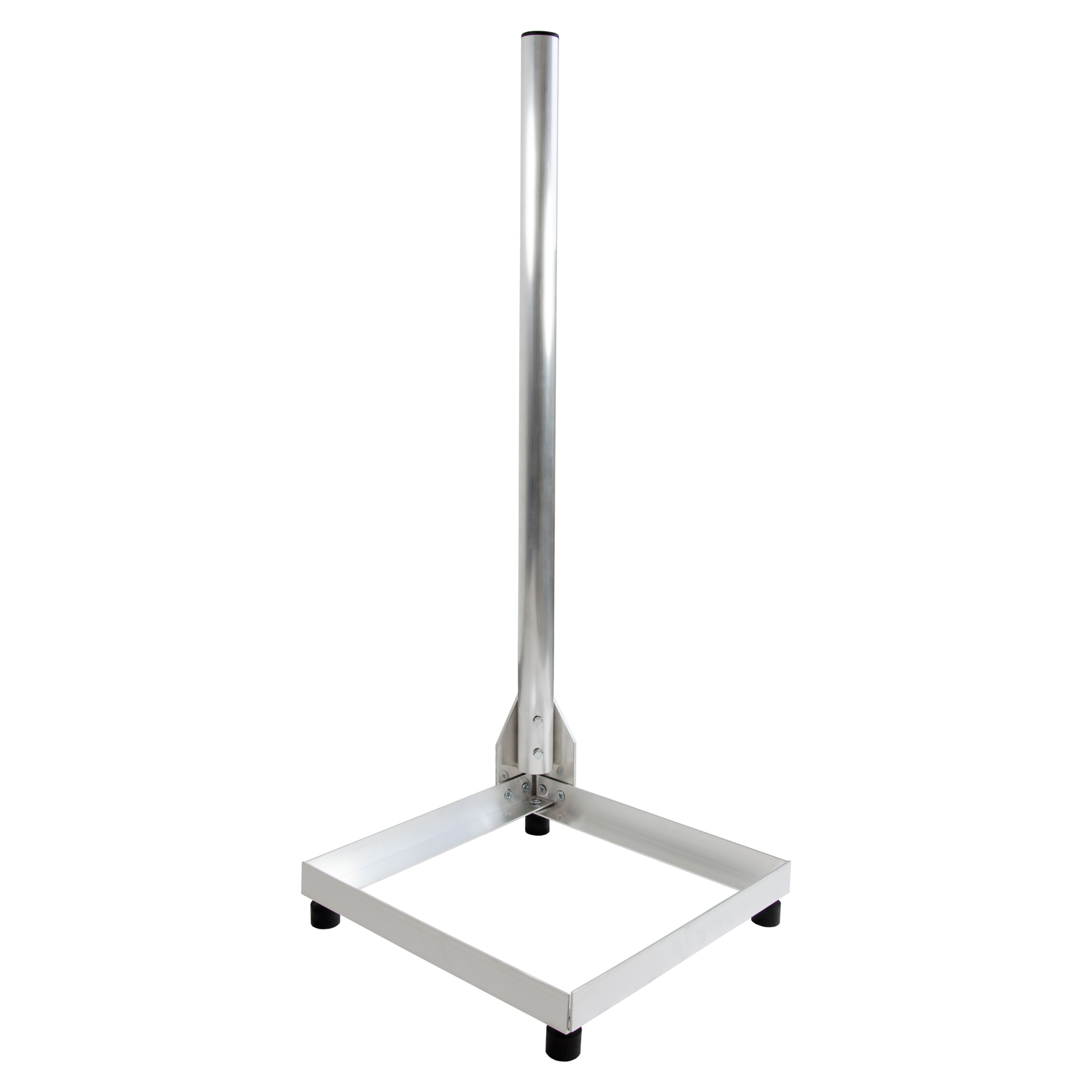 / Ø 50mm SKYREVOLT Silber für Mast Aluminium 40x40cm Satellitenschüssel Flachdachständer Terrassenständer, Balkonständer Balkonständer / 1m