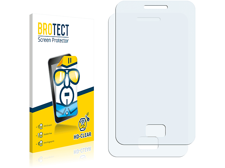 BROTECT 2x klare Schutzfolie(für Samsung Star 3 S5229)