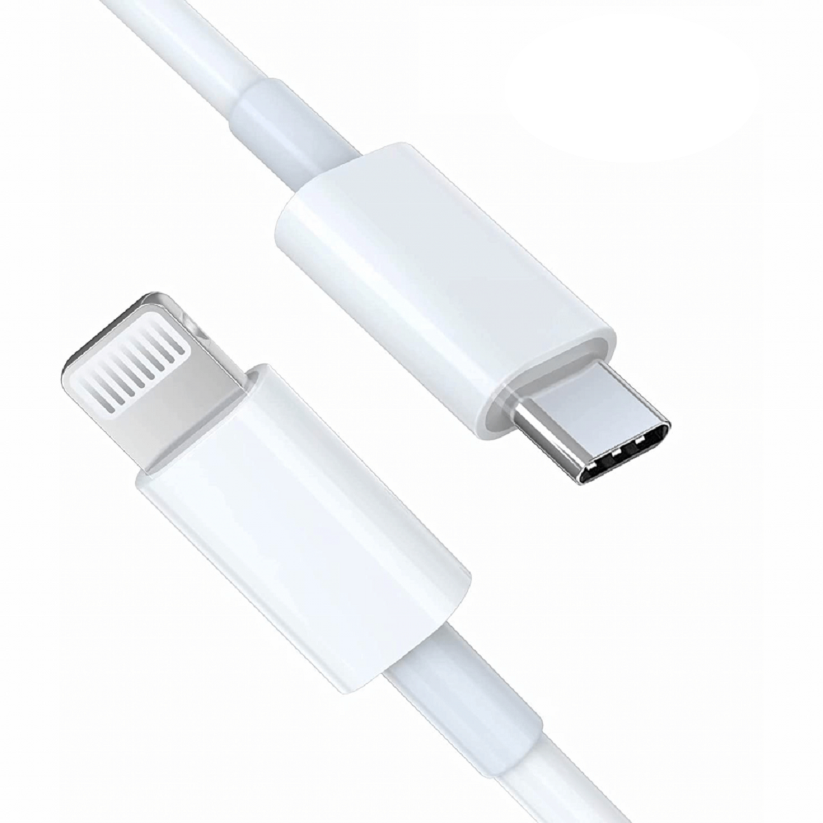Meter Ladekabel iPhone 12, 13, USB VENTARENT Apple, 11, Netzteil Lightning XS 14, 20W Ladegerät Ladekabel Apple mit C für iPhone 2 XR, Weiß Ladegerät
