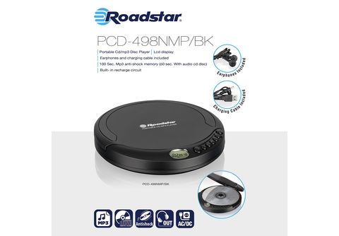 PCD-498NMP/BK CD | Tragbarer Player, Schwarz ROADSTAR MediaMarkt