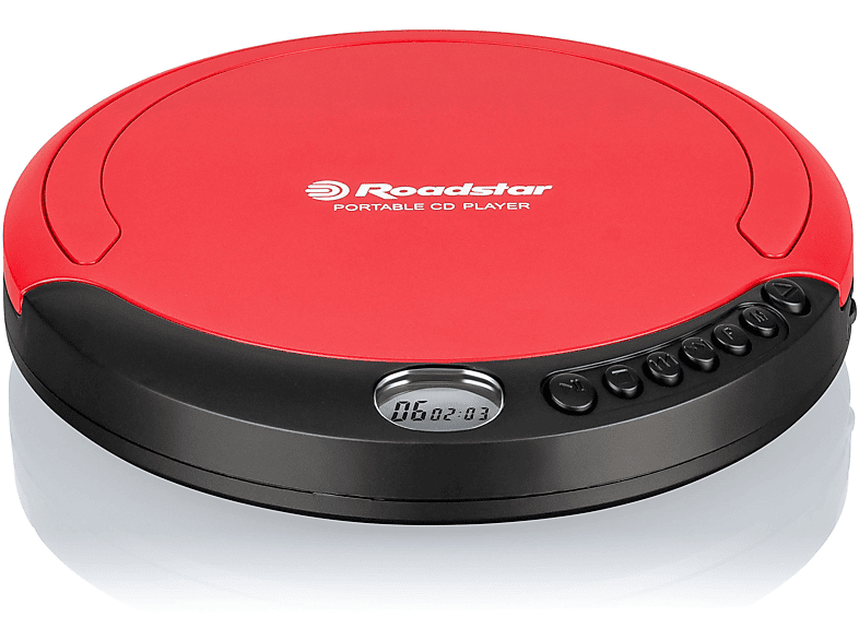 ROADSTAR PCD435CD Tragbarer CD Player, Rot