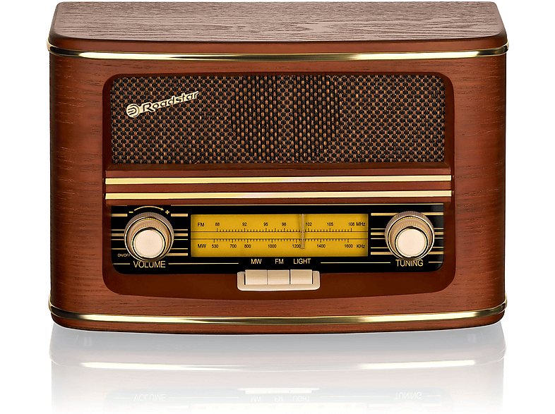 ROADSTAR Retro HRA-1500N Vintage FM/ MW Vintage Radio CD, Analog, FM, Holz