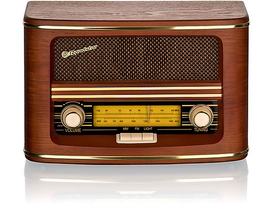 Radio CD  - HRA-1500N Vintage FM/ MW ROADSTAR, Madera