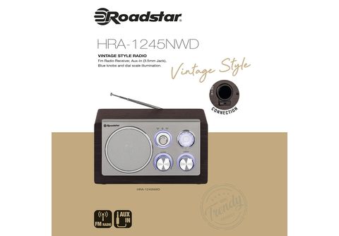 Roadstar TRA-2235RD Radio Portátil FM Analógica, Funciona a Red