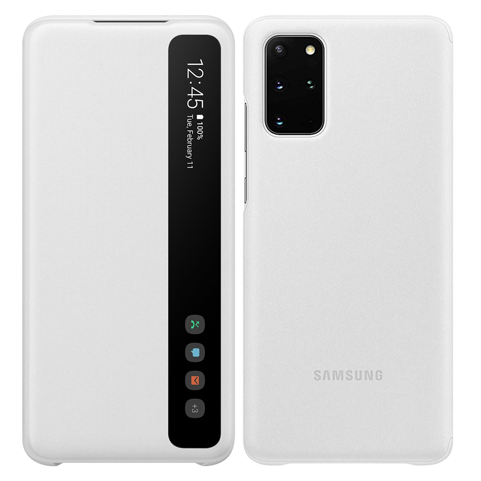 Samsung, Galaxy Weiß S20 Polycarbonat, Handytasche Bookcover, Plus, SAMSUNG aus Original