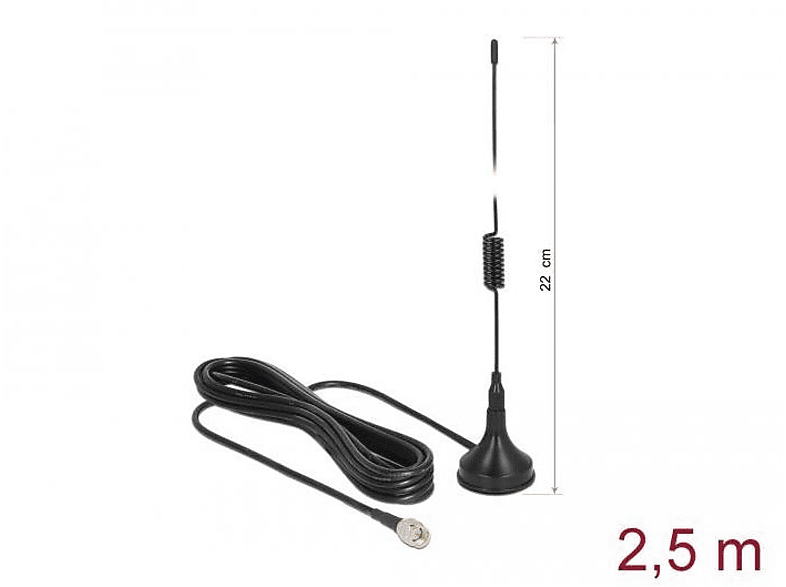 DELOCK 89613 Antenne, Schwarz