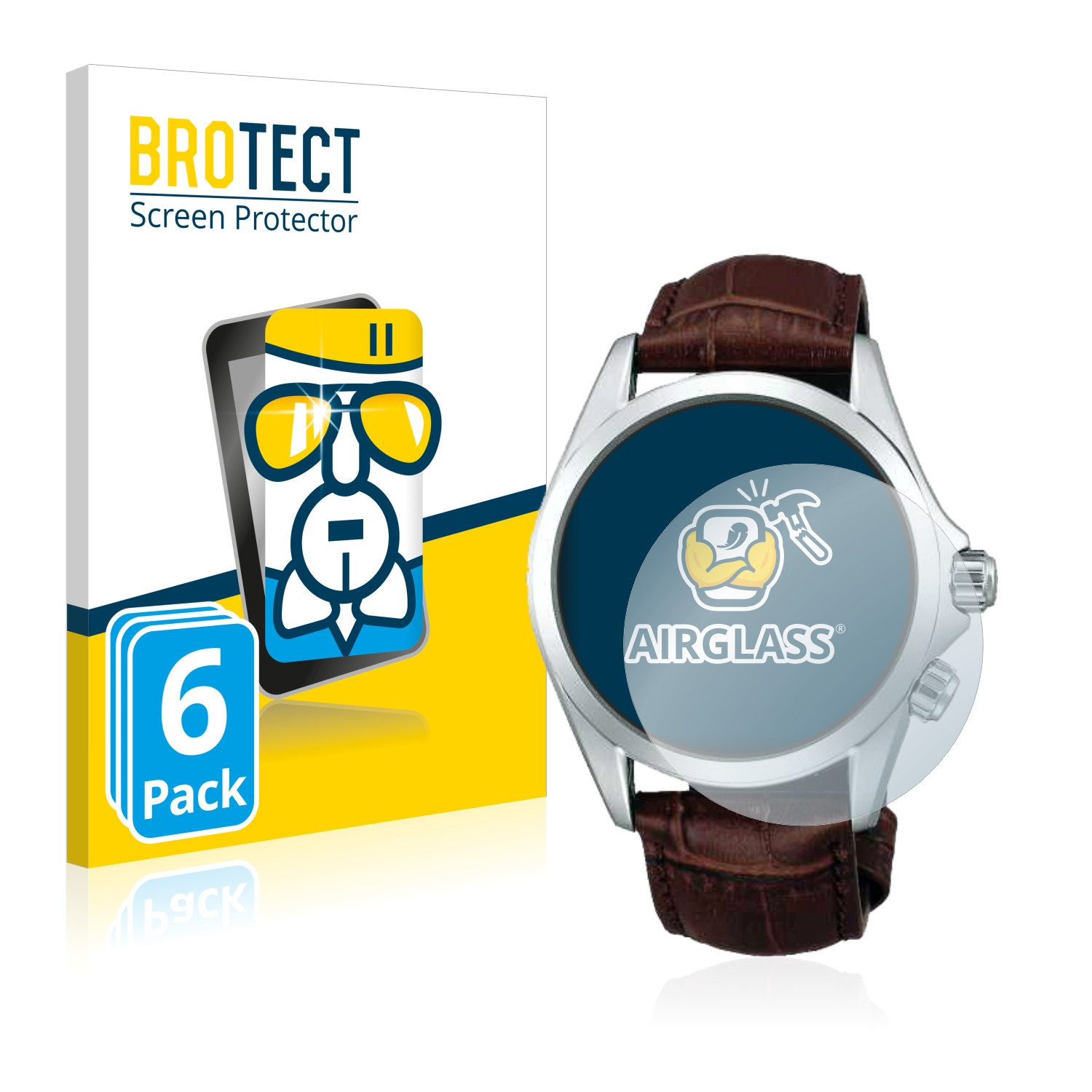 BROTECT 6x Airglass klare Schutzfolie(für SPB121J1) Seiko Alpinist Prospex
