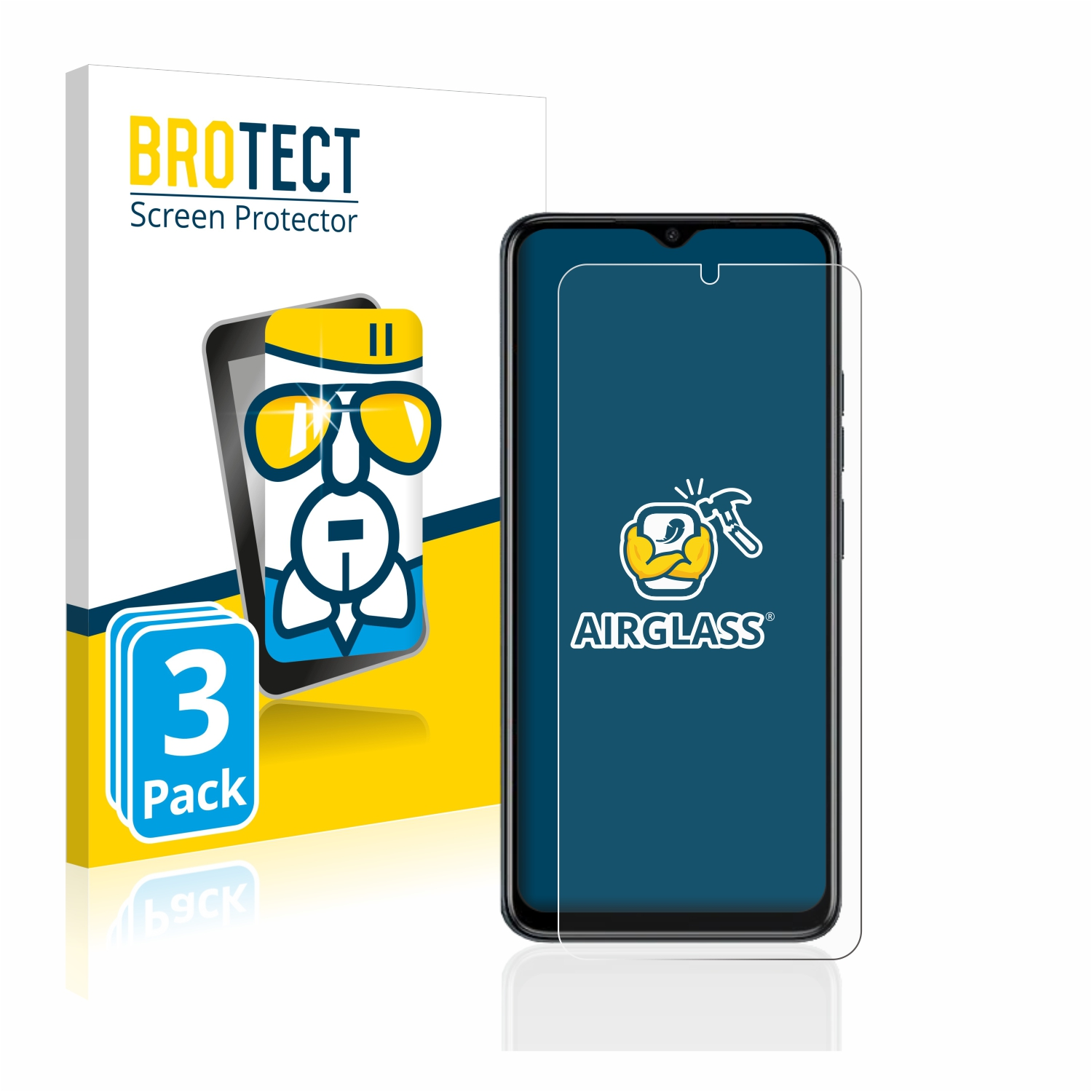 BROTECT 3x Airglass Pop Tecno klare Pro) 7 Schutzfolie(für