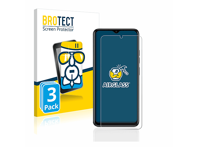 BROTECT 3x Airglass klare Schutzfolie(für Tecno Pop 7 Pro) | Displayschutzfolien & Gläser