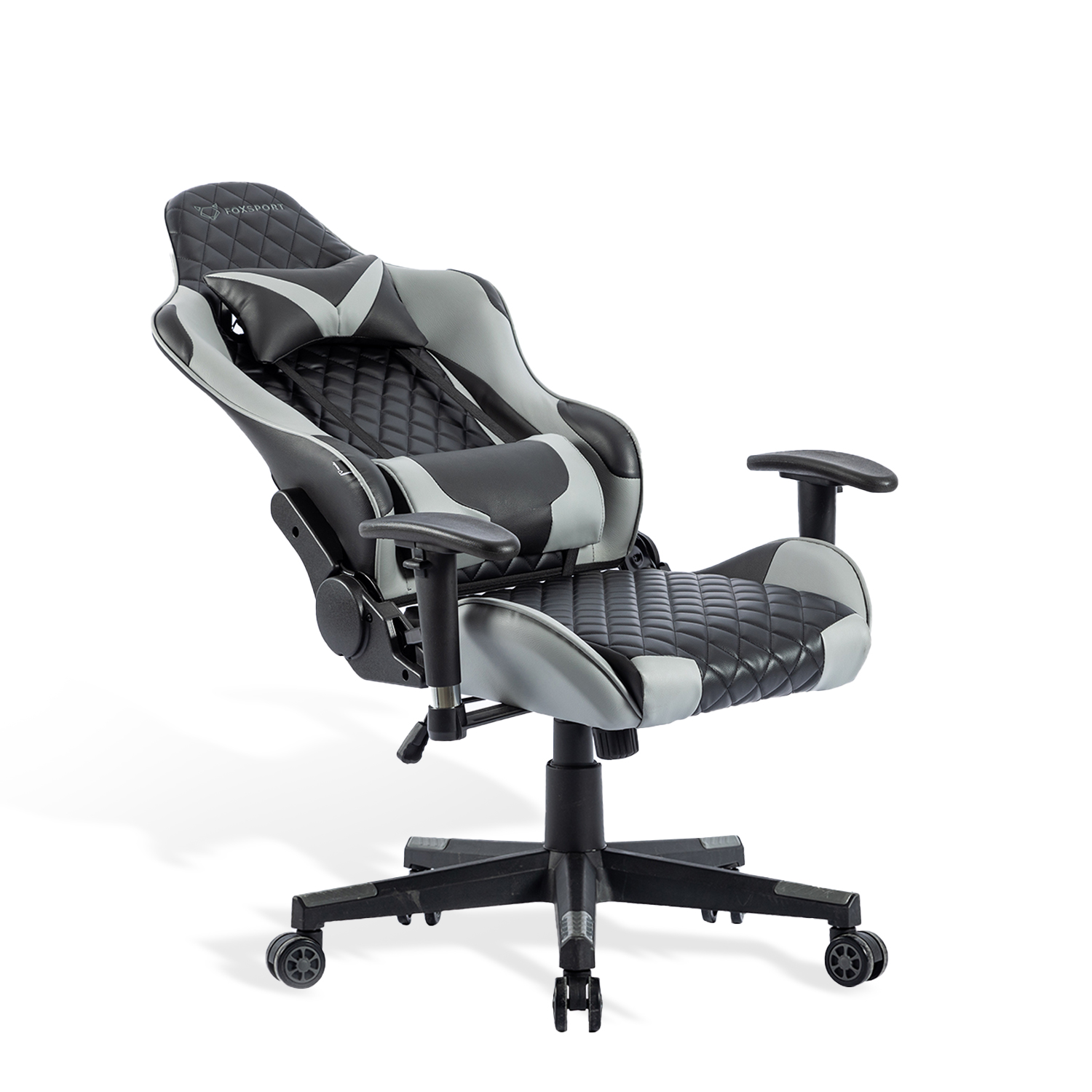 Stuhl E-Sport Stühle FOXSPORT Gaming-Stuhl, Game Gamingstuhl Grau