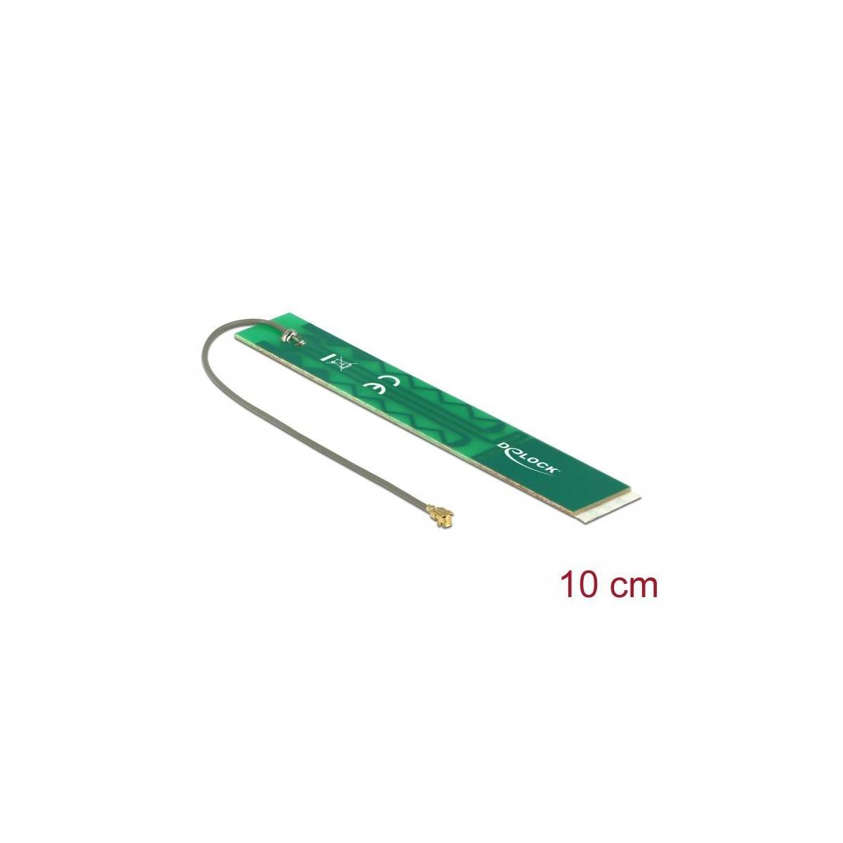 Grüne elektronische Leiterplatte. Die Platine hat einen Draht und einen Stecker. Der Text "10 cm" erscheint.