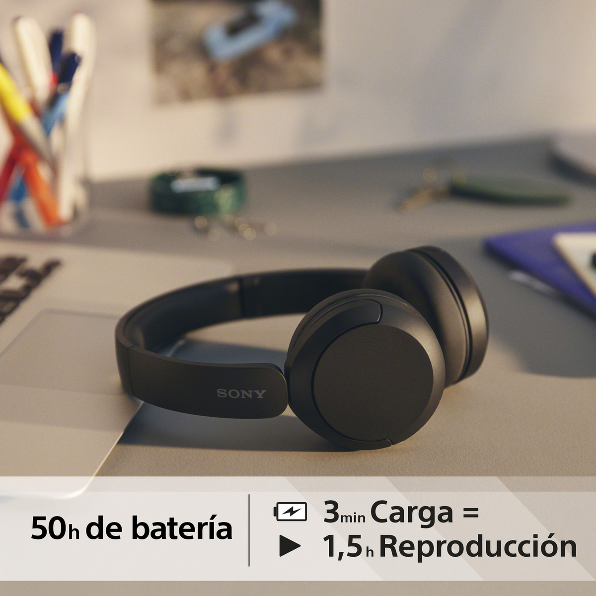 SONY WH-CH 520, On-ear Kopfhörer Bluetooth Black