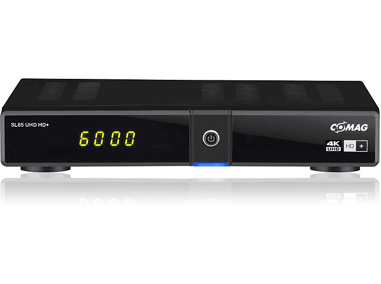 COMAG SL65 inklusive, (HD+ HD UHD inkl. Monate Sat-Receiver Plus 6 DVB-S2, HD+ schwarz) Karte