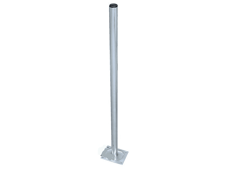 Stahl Mast 38mm SAT Standfuss Ständer SKYREVOLT 100cm Flach-Dach Silber Standfuß, Antennenmast