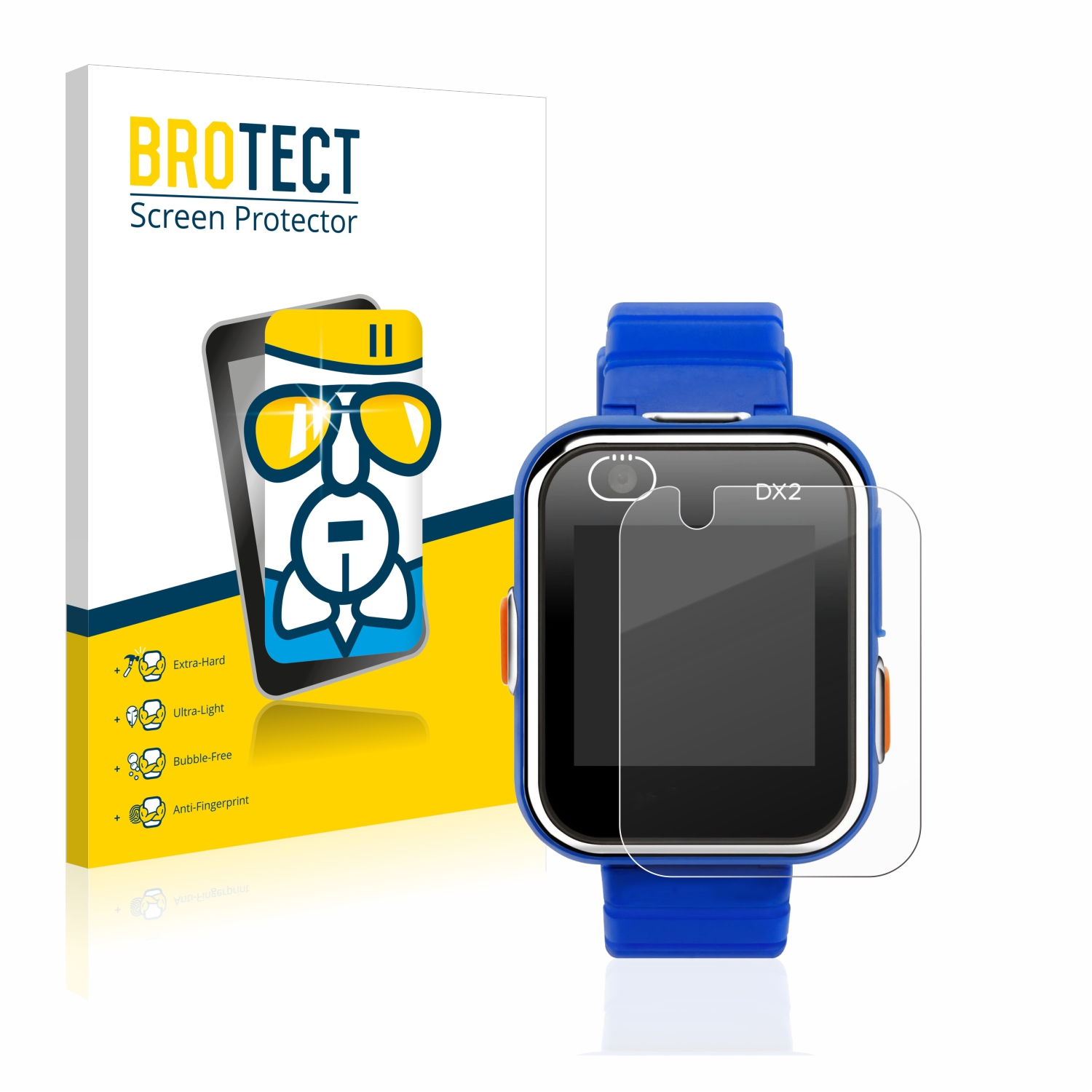 BROTECT Airglass klare DX2) Schutzfolie(für Kidizoom Vtech Smart Watch