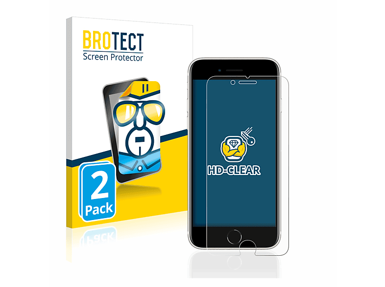 BROTECT 2x klare Schutzfolie(für Apple iPhone SE 3 2022)