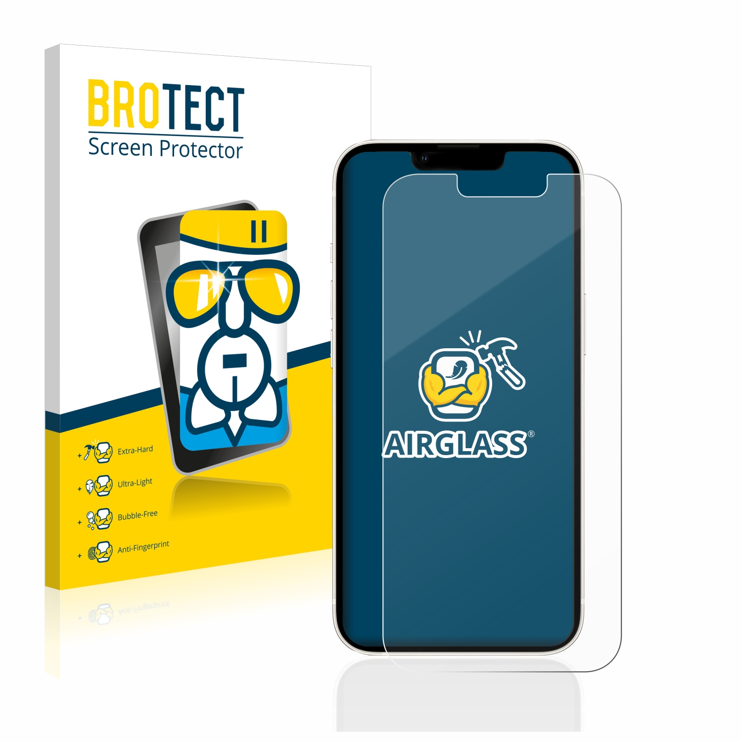 BROTECT Airglass klare iPhone Apple Schutzfolie(für 13)