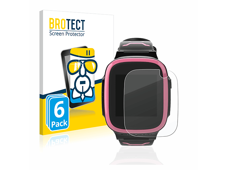 BROTECT 6x Airglass klare Schutzfolie(für Xplora X5 Play) | Smartwatch Schutzfolien & Gläser