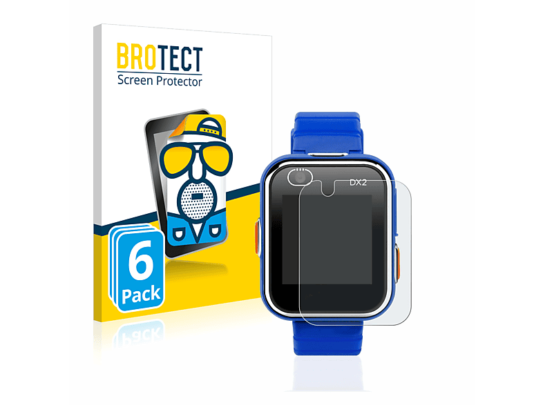 BROTECT 6x matte Schutzfolie(für Vtech Kidizoom Smart Watch DX2)