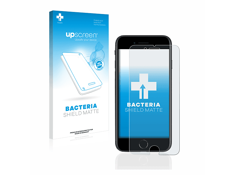 UPSCREEN antibakteriell entspiegelt matte Schutzfolie(für 2 iPhone Apple SE 2020)