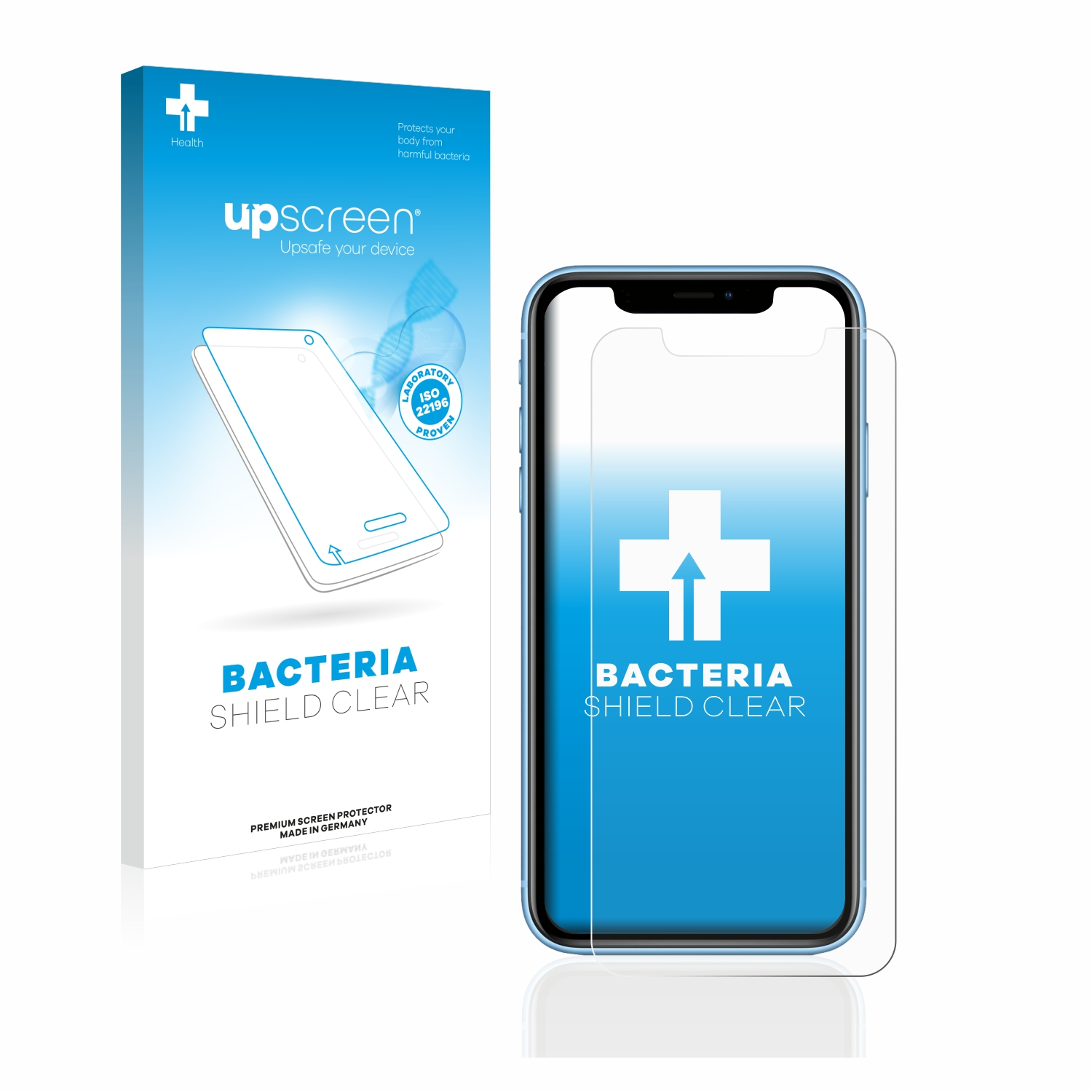 UPSCREEN antibakteriell klare Schutzfolie(für Apple iPhone XR)