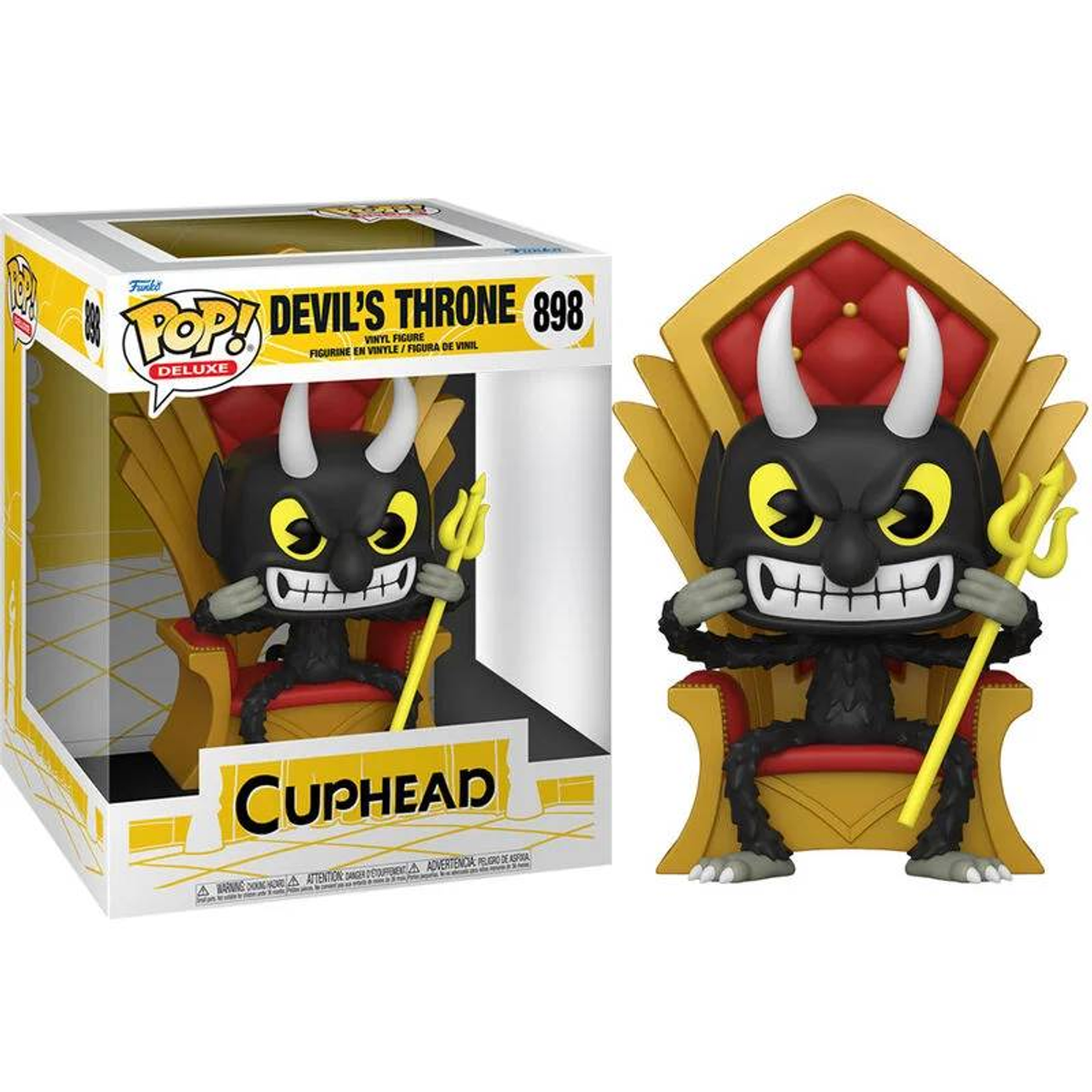 Funko Pop Devil's Throne Figur in Box und im Display.