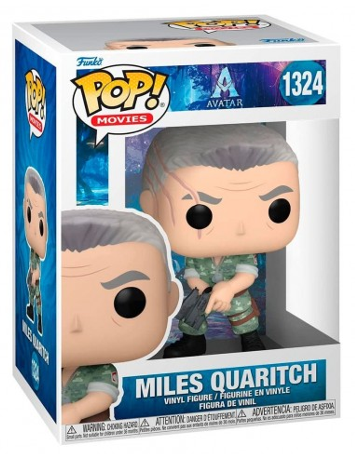 Figura Funko Pop Miles Quaritch in scatola. Tema Avatar.
