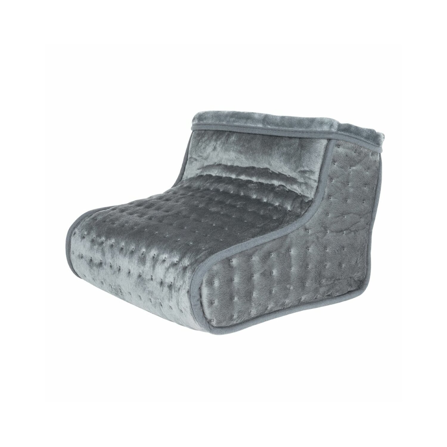 Szary podgrzewany ogrzewacz do stóp.