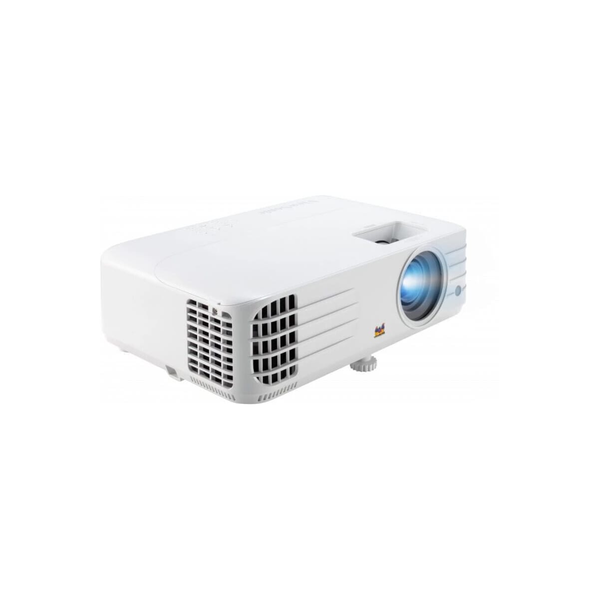 Proyector blanco con un haz de luz.