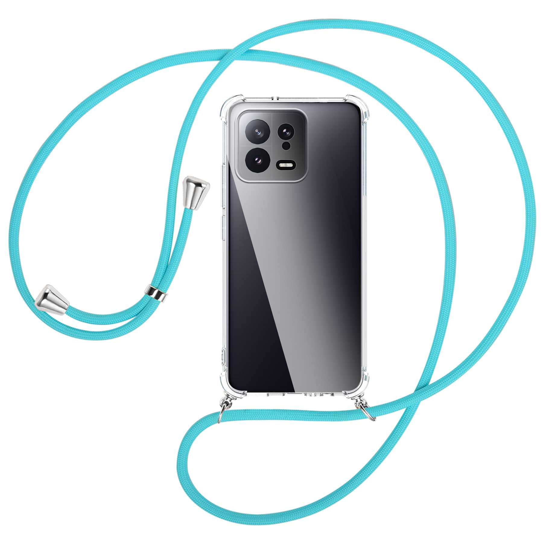 MORE 13, Kordel, mit Türkis Xiaomi, Umhänge-Hülle silber MTB Backcover, ENERGY /