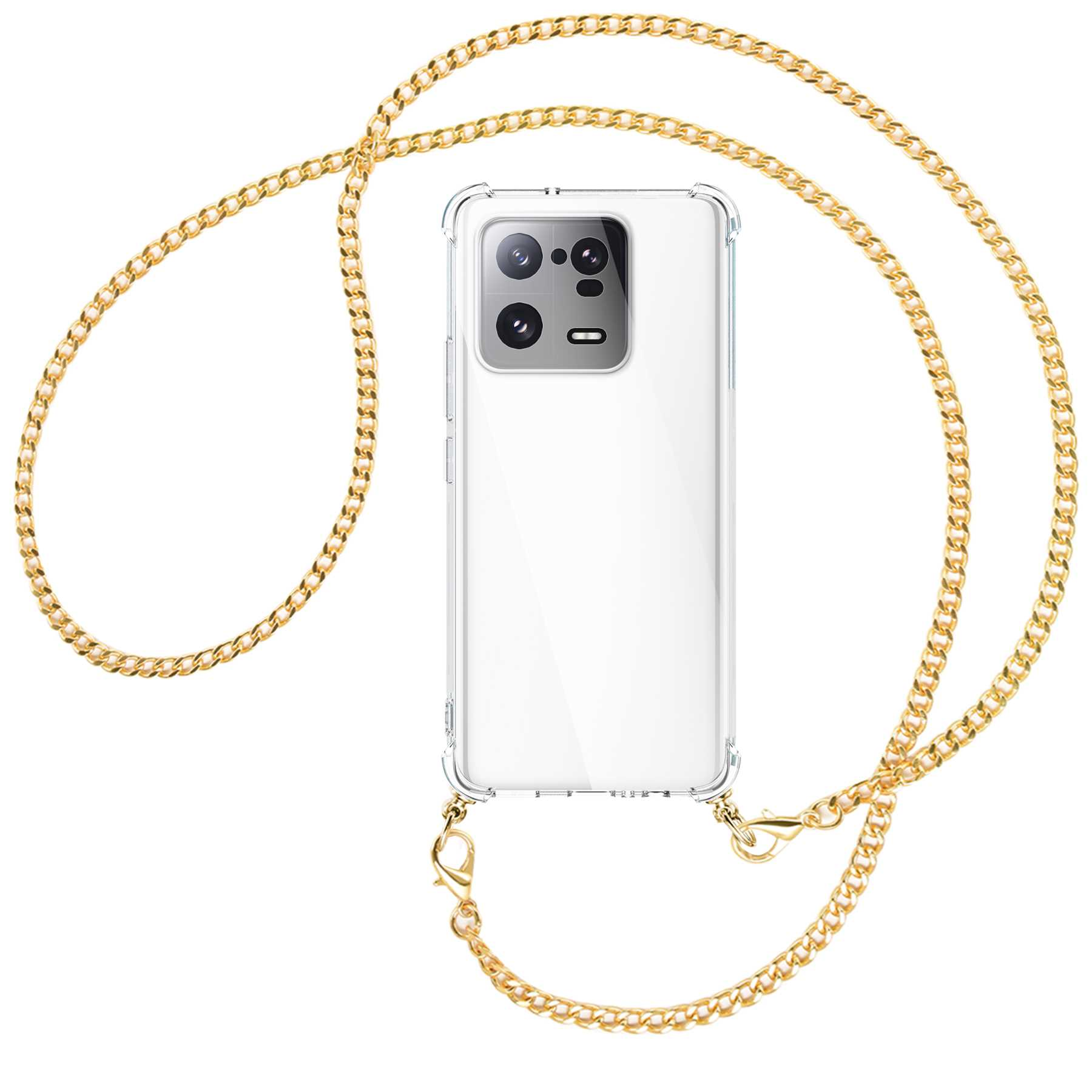 Xiaomi, (gold) Kette mit MTB Pro, Umhänge-Hülle Metallkette, MORE 13 ENERGY Backcover,