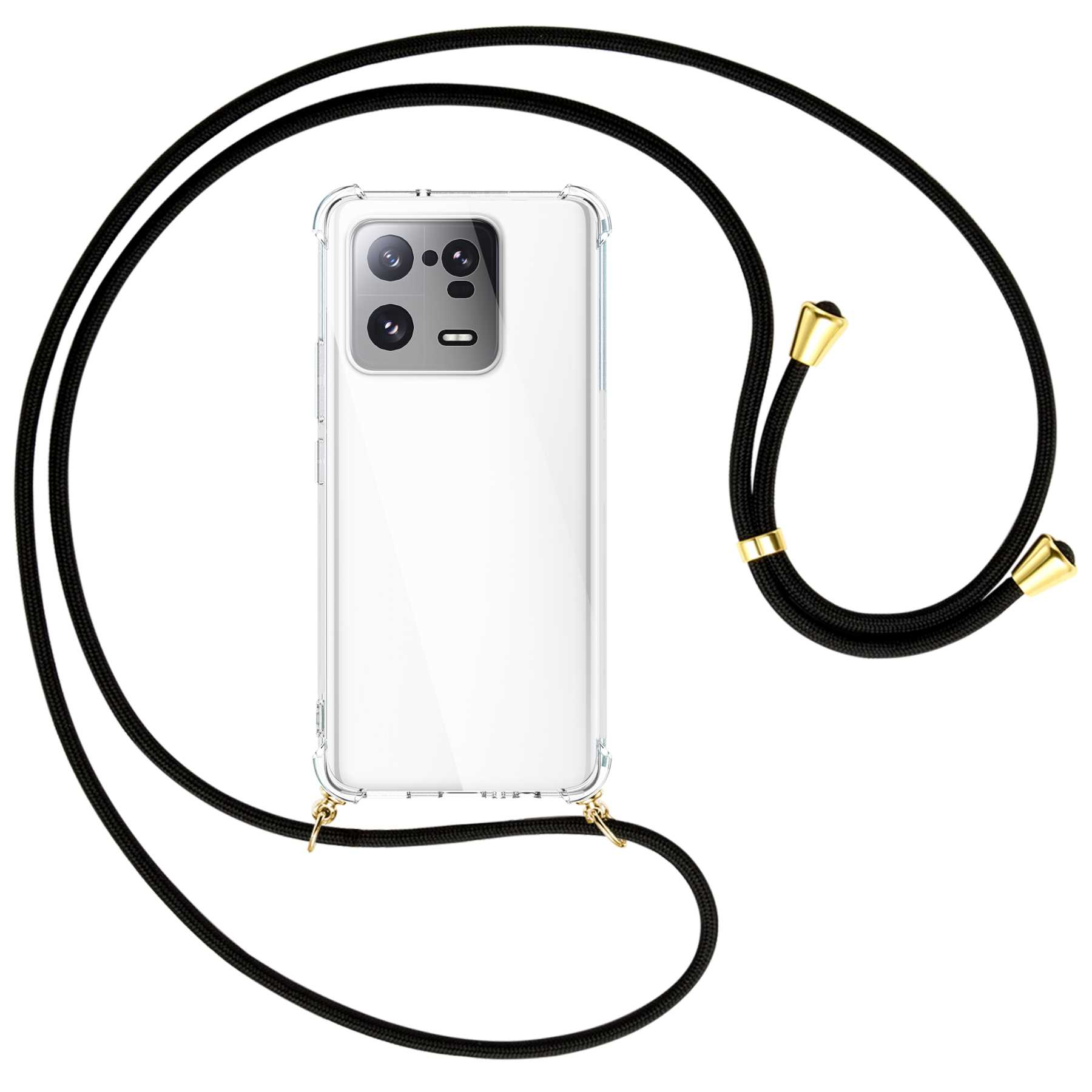 MTB MORE ENERGY / Kordel, mit gold Backcover, 13 Pro, Umhänge-Hülle Schwarz Xiaomi