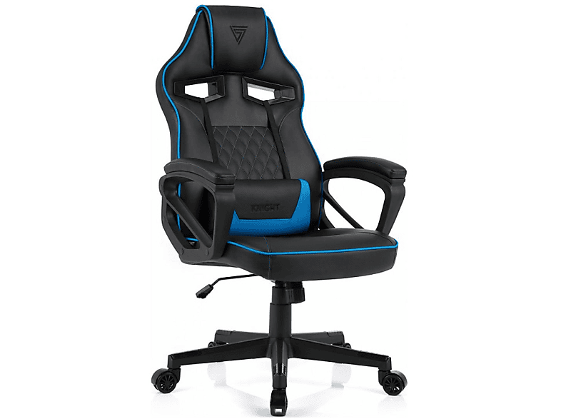 SENSE7 Gaming Stühle SENSE7 Knight schwarz + blau accessories set, Schwarz | Gaming Stühle