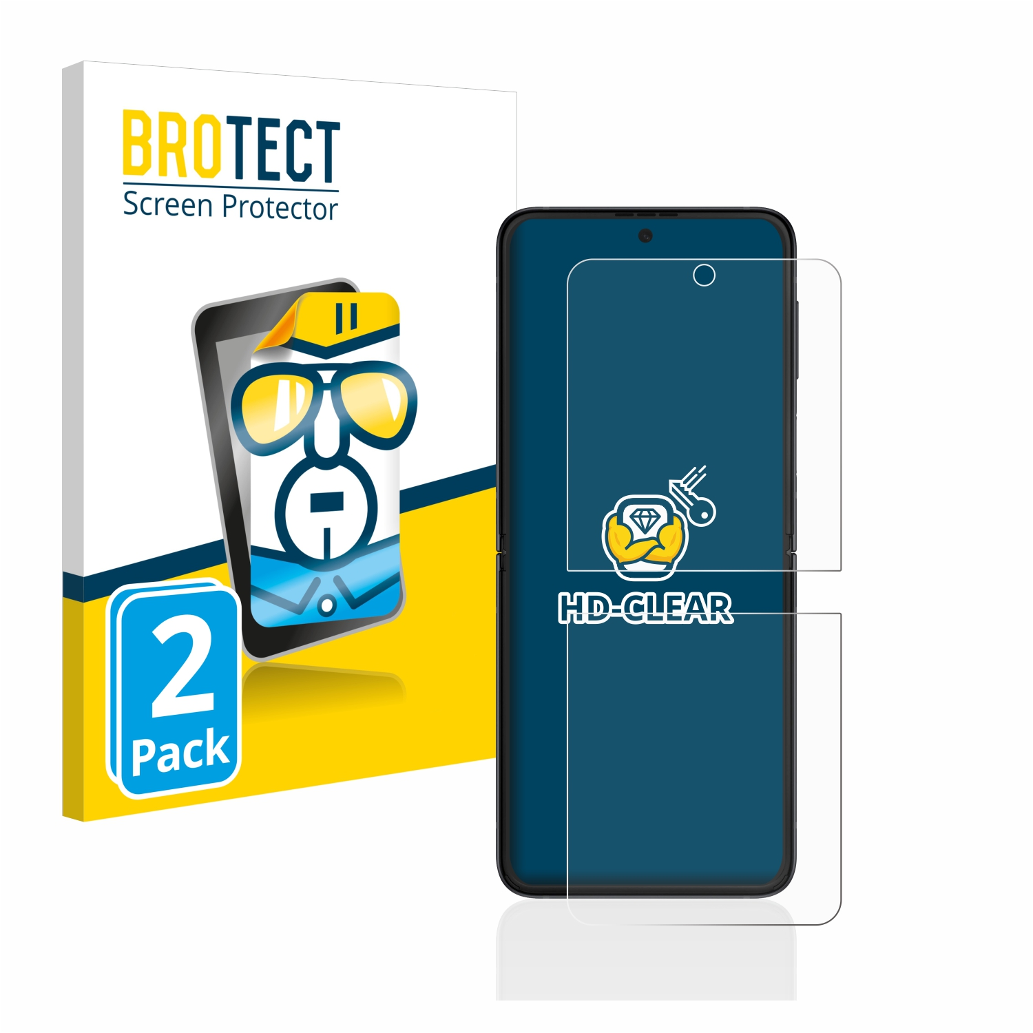 BROTECT 2x klare Schutzfolie(für Samsung Z Flip 5G) 3 Galaxy